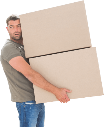 image of a professional london mover carrying two boxes